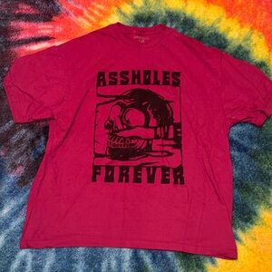 Assholes Live Forever XXL Graphic Tee Skull Design
